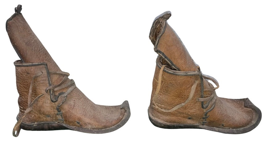 Rare Asian Water Buffalo Shoes 19th Century Museum Quality