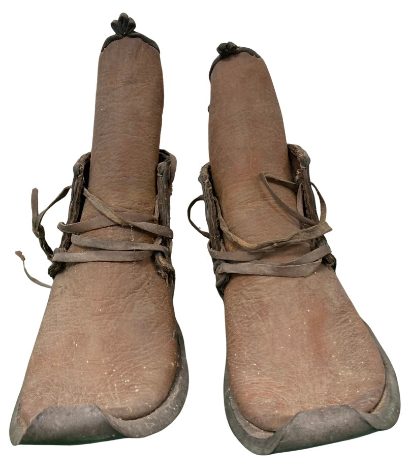 Rare Asian Water Buffalo Shoes 19th Century Museum Quality