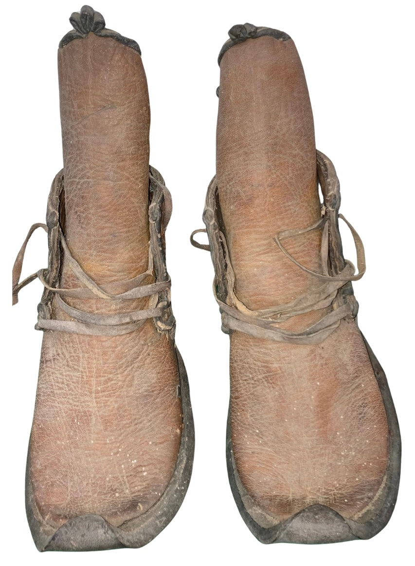 Rare Asian Water Buffalo Shoes 19th Century Museum Quality