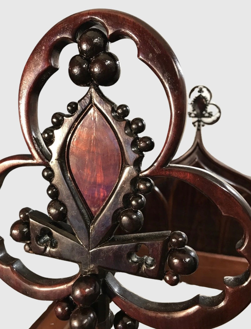 American Gothic Flame Mahogany Bed circa 1840