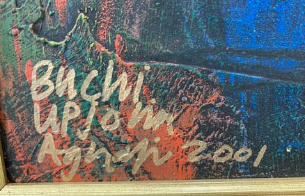 Large Signed Modern Oil on Canvas by Buchi Upjohn d. 2001